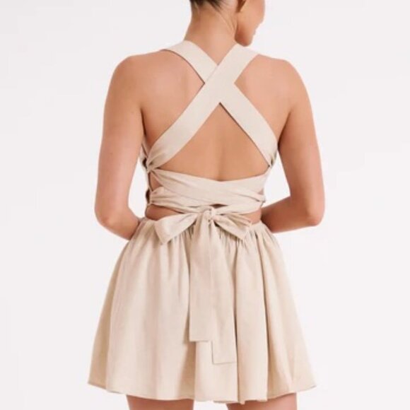 Meshki Cream Mini Dress - Picture 2 of 4